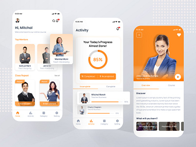 Online Education App app app design app ui e learning education education app education mobile app learning learning app mobile app online course online learn online learning course ui ui design ux ux design