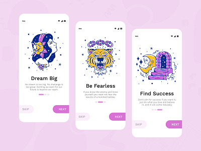 Onboarding Screens 023 craftwork minimal onboarding onboarding illustration onboarding screen onboarding ui salmanwap tattoo ui design walkthrough