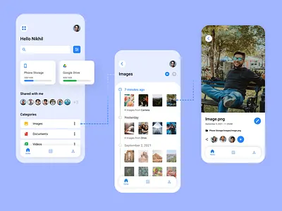 Store, Organize & access your photos easily - UI app design mobile design mobileapp ui ux