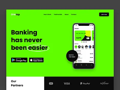 Mobile Banking Website app banking finance homepage landing page mobile app product design ui ui design ux web web design website