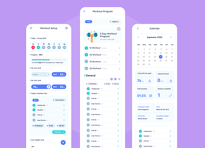 Workout App Ui/Ux Design app ui flat ui design sample app ui ui design ux design workout workout app design