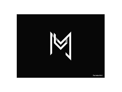 The letter M V branding graphic design logo