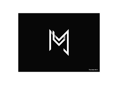 The letter M V branding graphic design logo