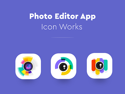 Photo Editor App Icon Design Works app icon app icon design branding icon design illustration logo photo editor photo editor app icon photo editor app ui design works sample app ui ui design vector