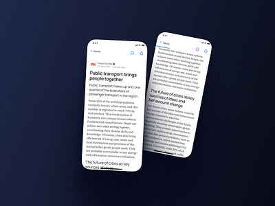 News detail UI app design mobile typography ui ux