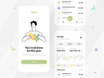 Tax Manager application fintech app ios management minimal minimalist mobile app mobile application mobile design mobile uiux design money management payroll popular design popular shot tax tax calculator tax manager tax management wallet ui