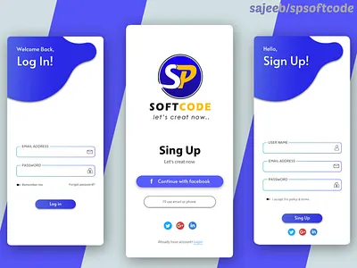 Login & Sign Up Page Ui app ui design figma login page ui sign up page ui sketch ui uxui xd