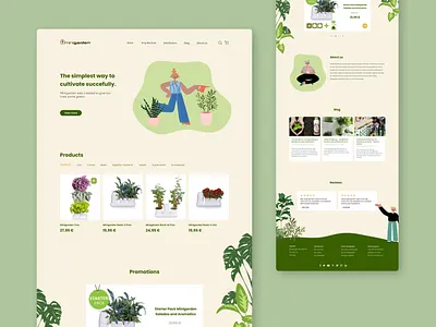 Plant Store Website design farming green homepage landing page leafs nature planet plant site sustainable ui ux website
