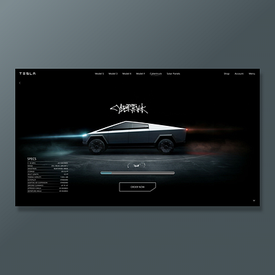 Cybertruck clean design ui ui design ux ux design web design