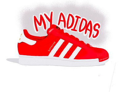 Adidas Superstar Painting branding and identity il illustration painting procreate