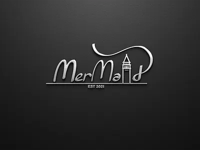 MerMaid Silver Premium Logo Design brand logo branding design graphic design illustration logo logo design minimal premium logo silver logo vector