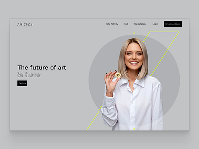 Art Chain hero hero section landing page ui ui ux web design website