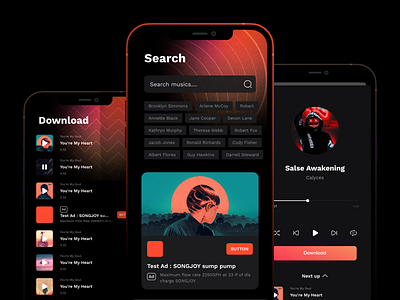 Download Music app app ui download music ui ux ui design