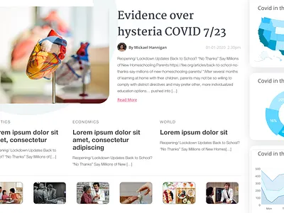 Blog for LN blog branding design home page illustration mobile politics typography ui ux vector