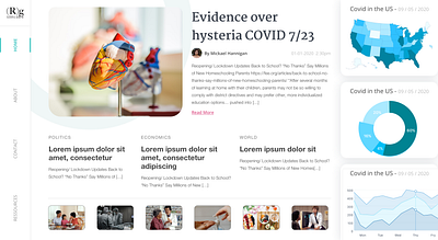 Blog for LN blog branding design home page illustration mobile politics typography ui ux vector