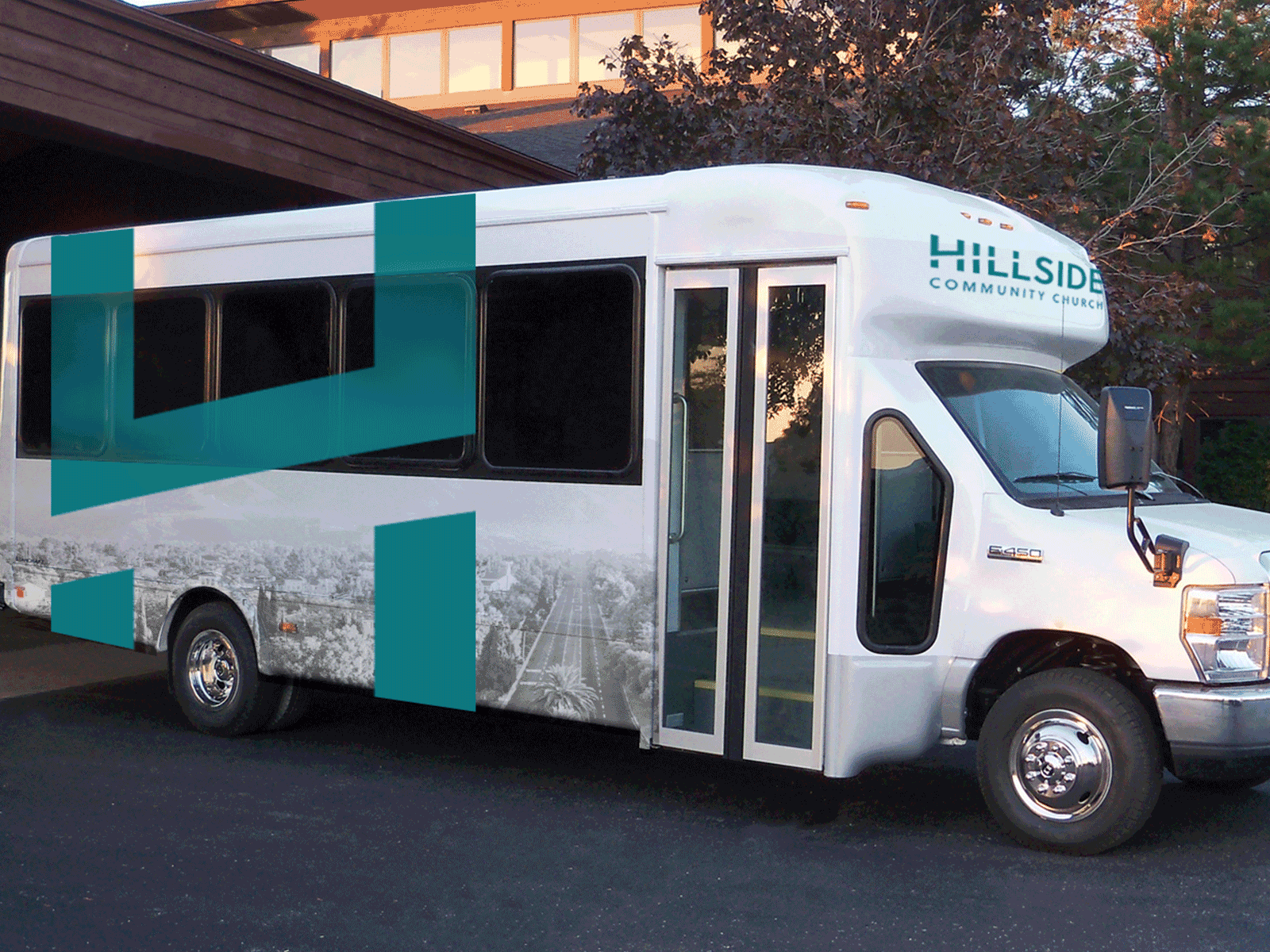 Hillside Shuttle Wraps graphic design