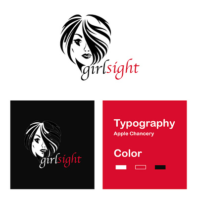 GirlSight Logo branding design graphic design illustration logo typography
