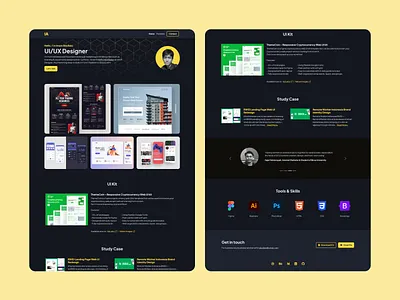 Personal Portfolio Website css design github html landing page personal website portfolio ui visual studio code web