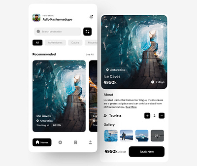 Tourist app design travel