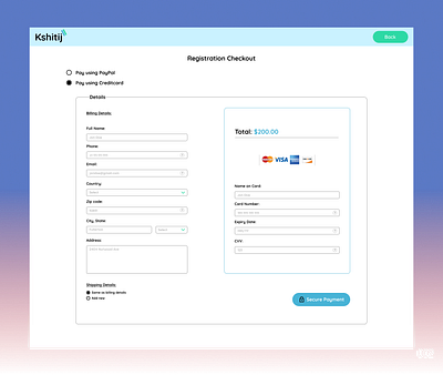 Credit card checkout page checkout dailyui graphic design paymentpage ui