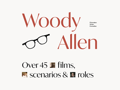 Woody Allen / A little teaser! clean concept film minimal movie teaser typography ui ui ux web design website woody allen