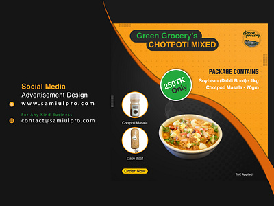 Social Media Post Design banner brochure fb post design flyer green grocery instagram post print design social media post design web banner