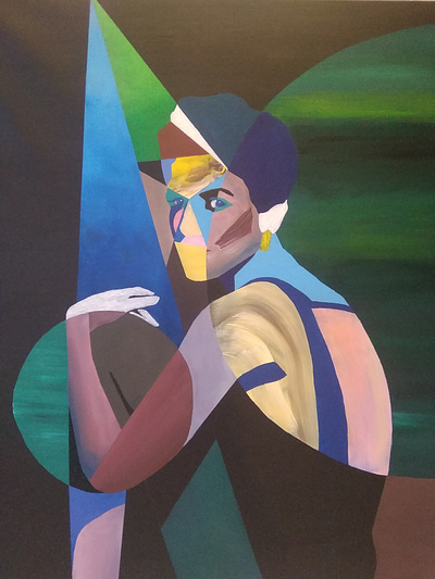 Satellite acrylic acrylics blackpaint illustration painting