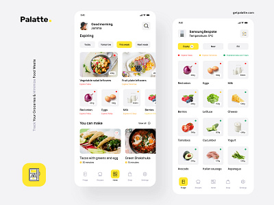 Grocery Tracking App app app interface design food food app grocery ui ux