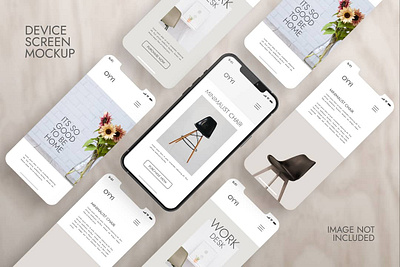 An App for furniture ordering with checkout app branding design template ui ux