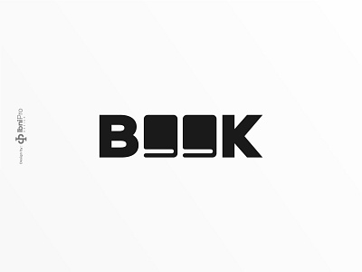 Book Logo book branding graphic design logo wordmark