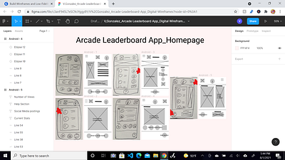 Arcade Leaderboard App (Digital Wireframe via Figma) computer design digital figma online ux design