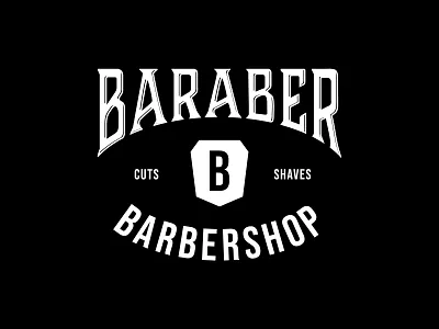 Baraber badge barber barbershop dark icon identity lettering logo logodesign logotype modern monogram typography vintage vintage logo