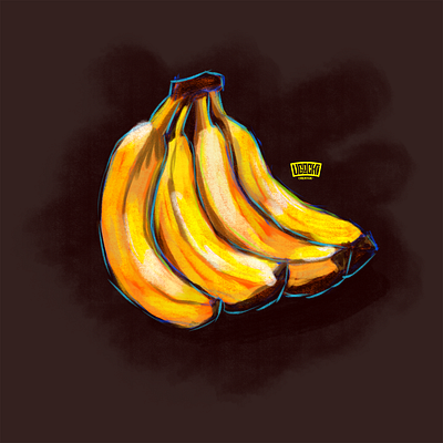 Bananas bananas digital painting illustration