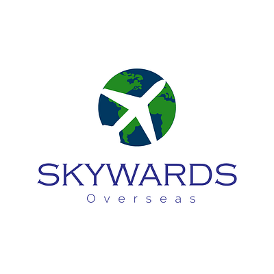 Skywards Overseas Logo And Name For Sale buy logo buy name and logo logo and name for sale logo for sale overseas overseas logo overseas logo for sale plane logo tourism tourism logo travel travel logo world logo