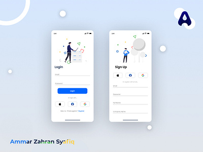 Login UI Screen ammar zahran idn idn boarding school indonesia login ui login ui ux mobile login desain sign up sign up design sign up ui simple design ui uiux