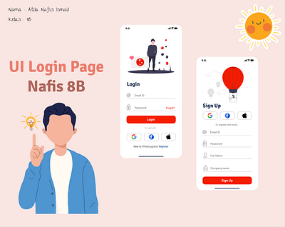 UI Login Page app branding design icon illustration logo typography ui ux vector