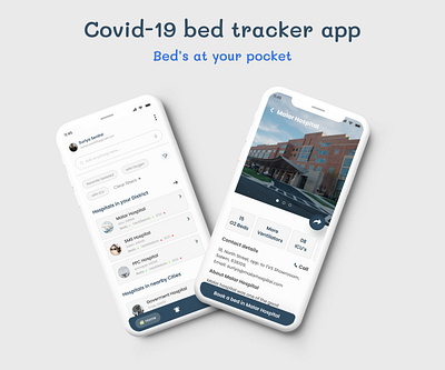 Covid-19 bed tracker app covid19 covid19bed dailyui design figma ui uiux ux webdesign
