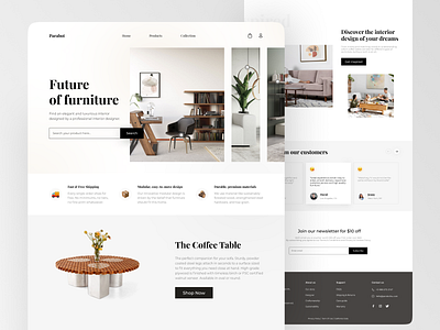 Parabot Landing Page Exploration 🪑 categories chair clean ecommerce furniture furniture shop furniture store interior landing landing page landing page design online shop online store shopify table ui web web design website website design