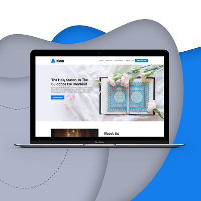 Religious - Website Design allah awesome design eye catching islam islamic landing page design mosque muslim quran religious web design web page design