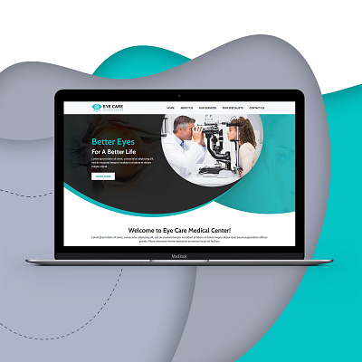 Medical & Heath (Eye Care) - Website Design care design doctor eye health hospital landing page design medical treatment web design web page design