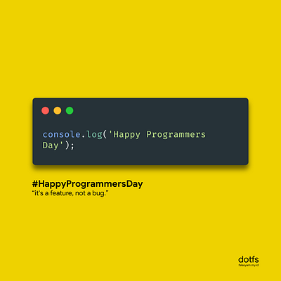 Happy Programmers Day! 🥳 graphic design greeting card javascript poster