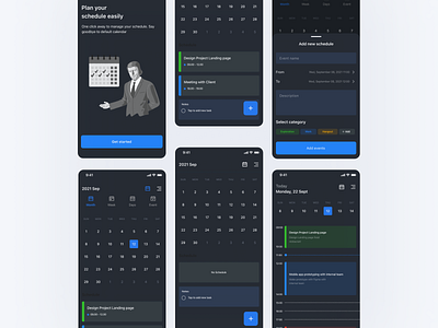 Calendar Apps app calendar calendar apps design graphic design illustration schedule schedule apps ui ux