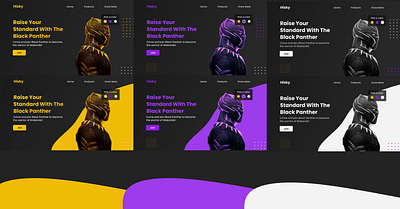 Black Panther- Husky Fictional Website Landing UI UX cool design figma illustration ui ux website wow