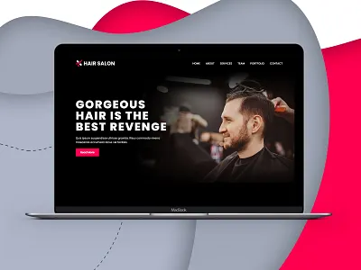 Hair Salon - Website Design design hair landing page design salon web design web page design