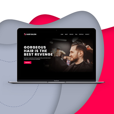 Hair Salon - Website Design design hair landing page design salon web design web page design