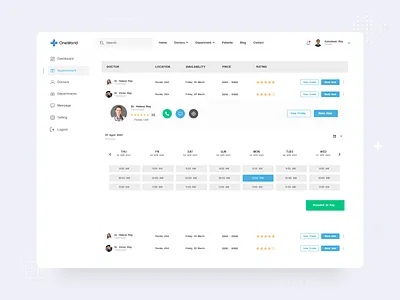 Doctor's Appointment Dashboard app design appointment dashboard dashboard design dashboard ui doctor doctor appointment health healthy hospital hospitality online appointment patient patient dashboard patient ui product product design ui uiux web application