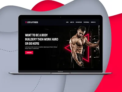 Gym & Fitness - Website Design body builder bodybuilding design fitness gym landing page design web design web page design
