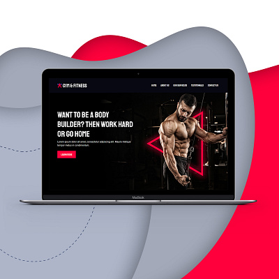 Gym & Fitness - Website Design body builder bodybuilding design fitness gym landing page design web design web page design