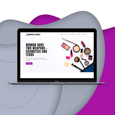 Cosmetics & Beauty - Website Design beauty cosmetics design landing page design web design web page design