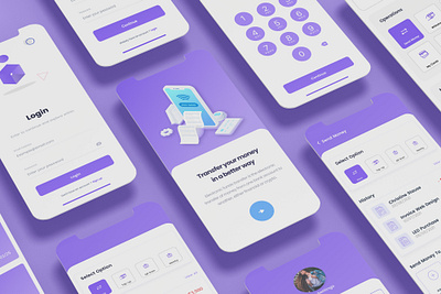 Finance App UI concept (Selective Screens) app app design banking app design finance app icon login sign up ui ux vector